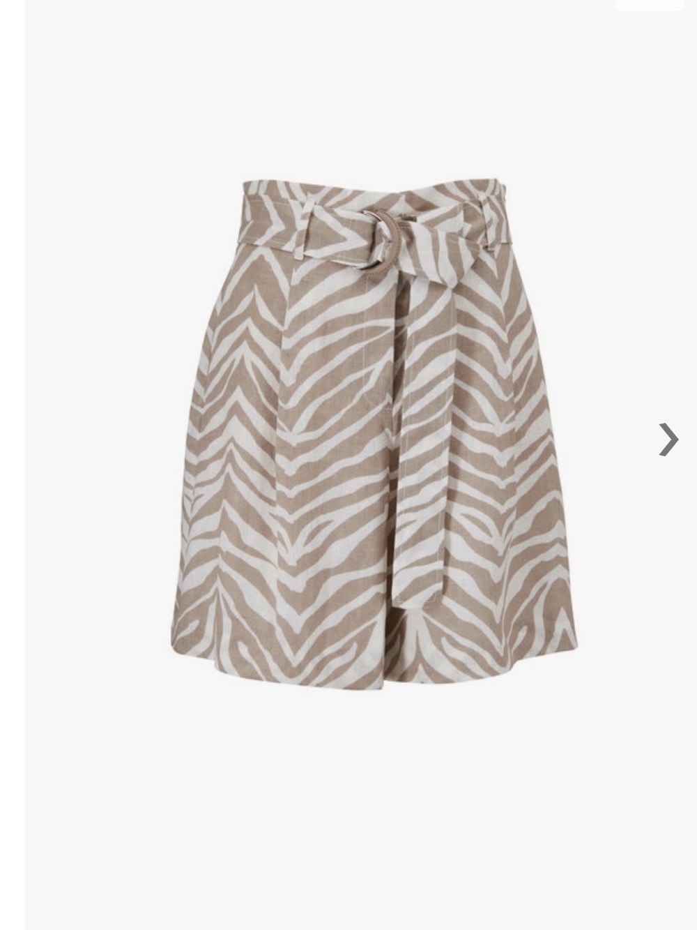 Lafayette 148 New York DeGraw Multi Stripe Linen Shorts Belted Size 14